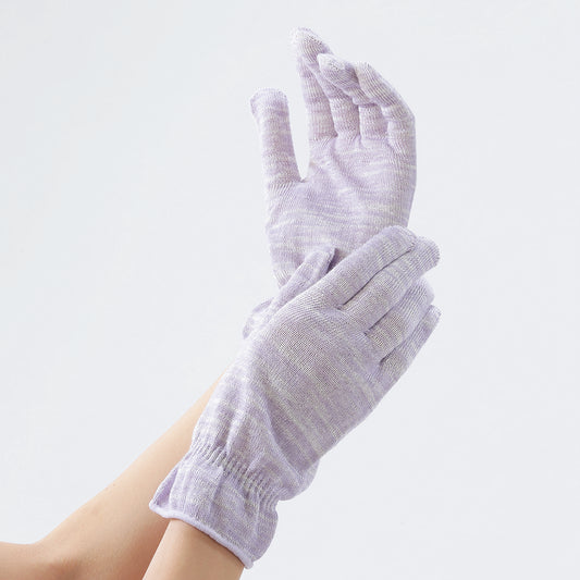 【終売】スマホが使える シルク混のおやすみ手袋（２セット組）（日・富士パックス販売）