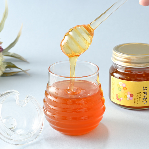 【産直】信濃乃国の純粋はちみつ フラワーバスケット(2本セット)(日・更科養蜂苑)