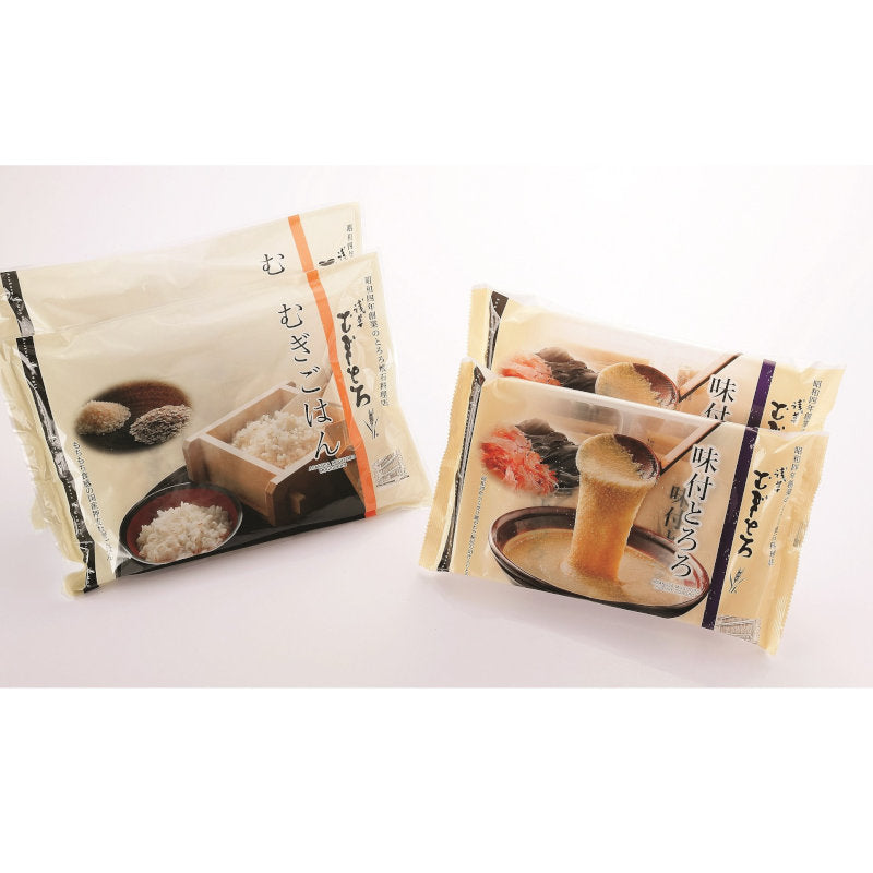 【産直】浅草むぎとろ 味付とろろ・むぎごはん(4袋×2セット)(日・浅草むぎとろ)(週刊新潮DM紹介)