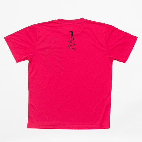 『山と食欲と私』Tシャツ<単独登山女子:ホットピンク>