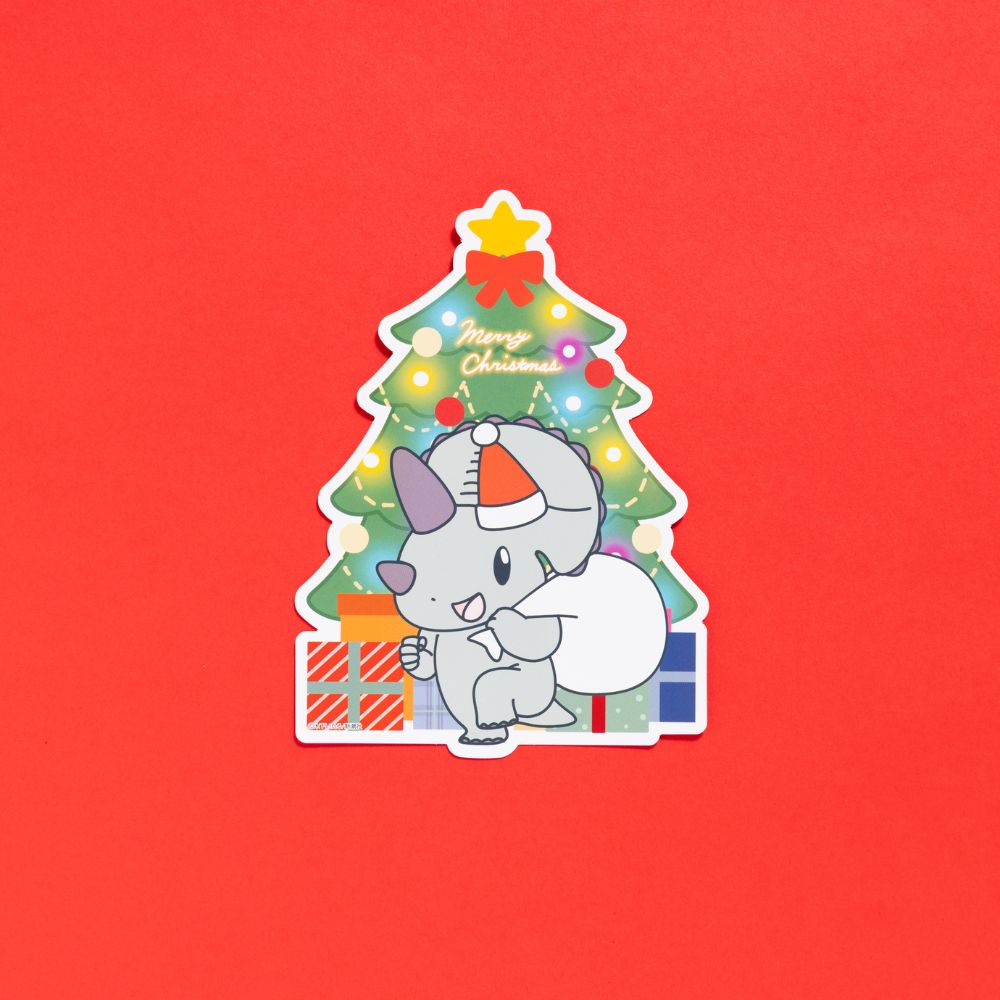 【クリスマスver.】ディノサンえほん　きょうりゅうえんへいこう（サイン本：トリケラトプス）【受注】