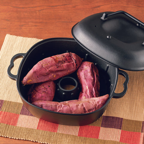 【732】南部鉄器　焼きいも鍋（日・株式会社岩鋳）（週刊新潮紹介）