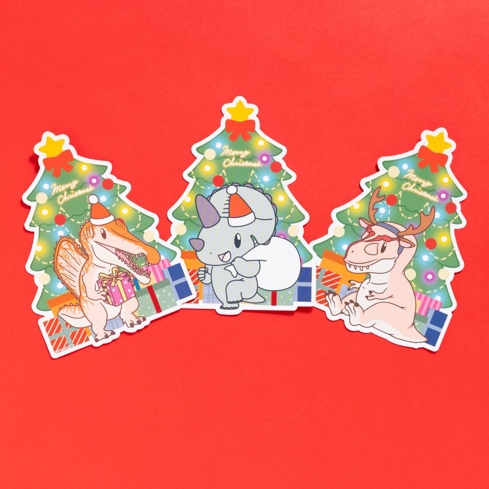 【クリスマスver.】ディノサンえほん　きょうりゅうえんへいこう（サイン本：ティラノサウルス）【受注】