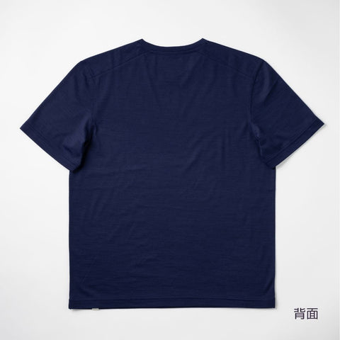 ［SN］×『山と食欲と私』高機能メリノウール50Tシャツ～AYUSORA～（夜想ネイビー）