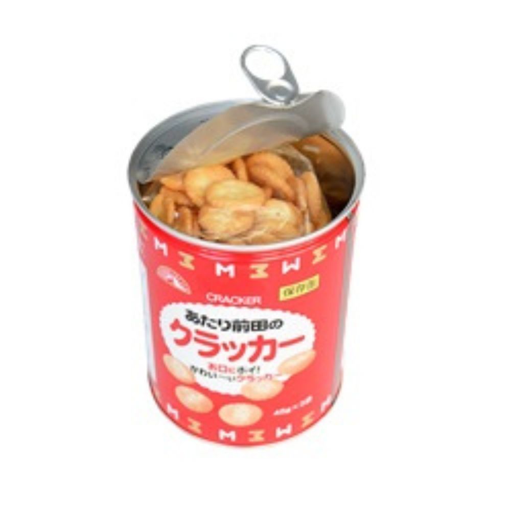 【73】【産直】あたり前田のクラッカー保存缶（4缶セット）（日・前田製菓株式会社）（週刊新潮紹介）