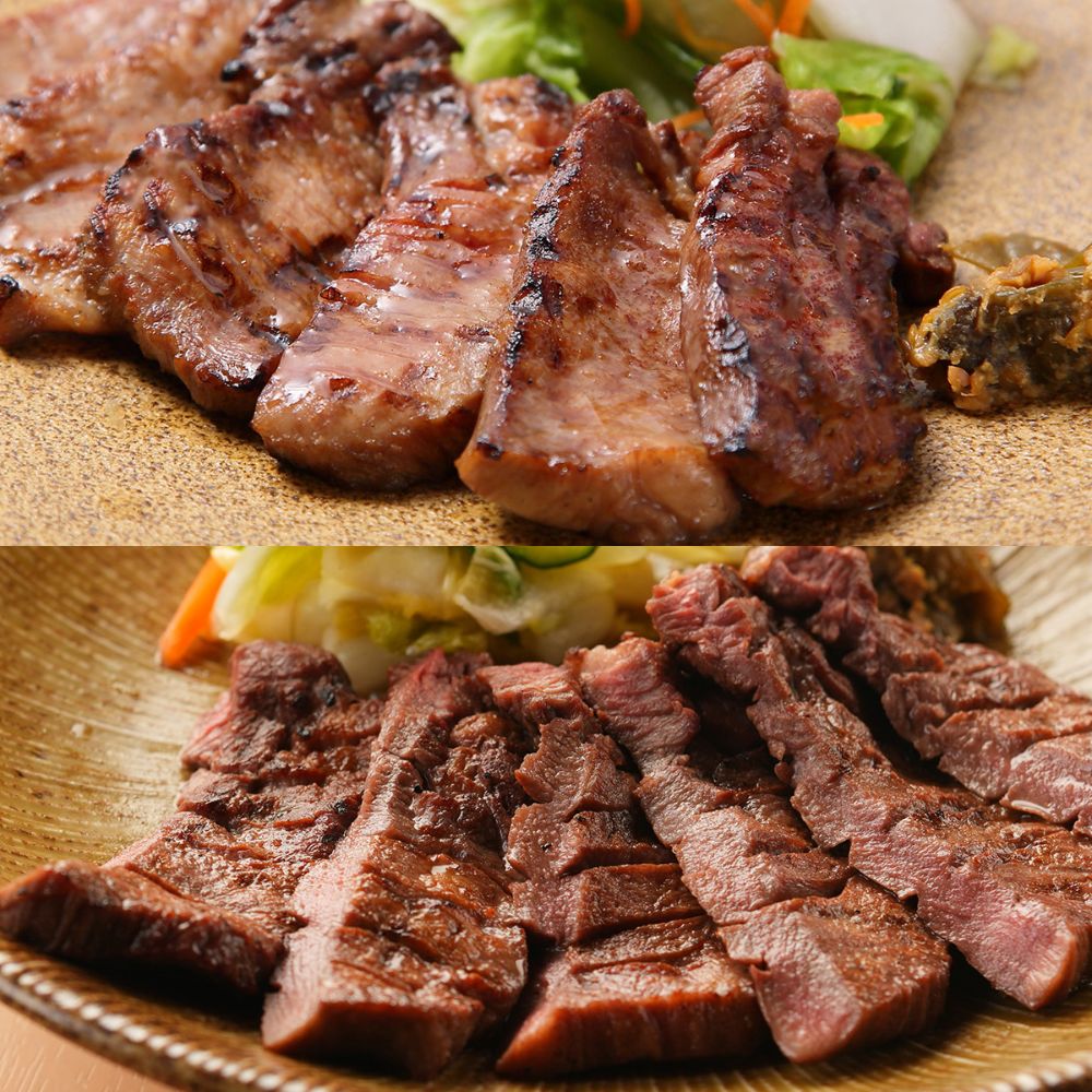 【88】【産直】杜の都 仙台名物 肉厚牛たん塩味&味噌味 食べ比べセット（日・かたい信用やわらかい肉 肉のいとう）（週刊新潮紹介）