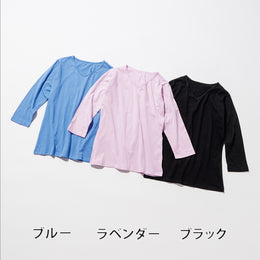 LIBERE◆7分袖カットソー/3/コットン/BLK LIBERE◇7分袖カットソー⁄3⁄コットン⁄BLK